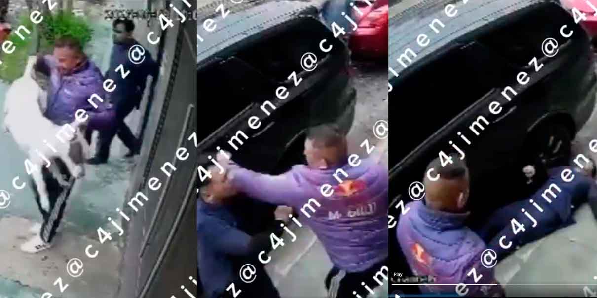IMÁGENES SENSIBLES. Agente de la Fiscalía NOQUEA a su vecino en Nezahualcóyotl tras disputa por un perro