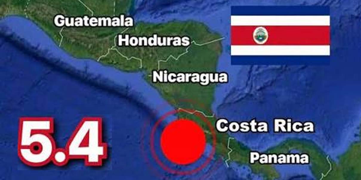 Fuerte sismo sacude Costa Rica; una réplica de 4.8 llegó dos minutos después