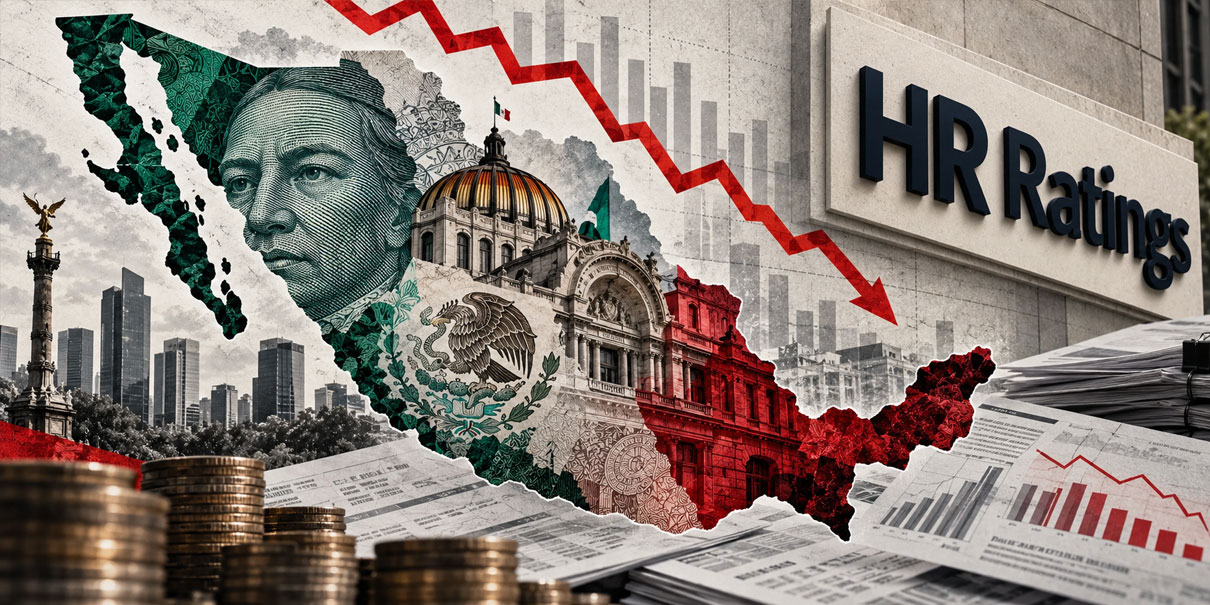 HR Ratings baja calificación de México por deuda y deterioro fiscal