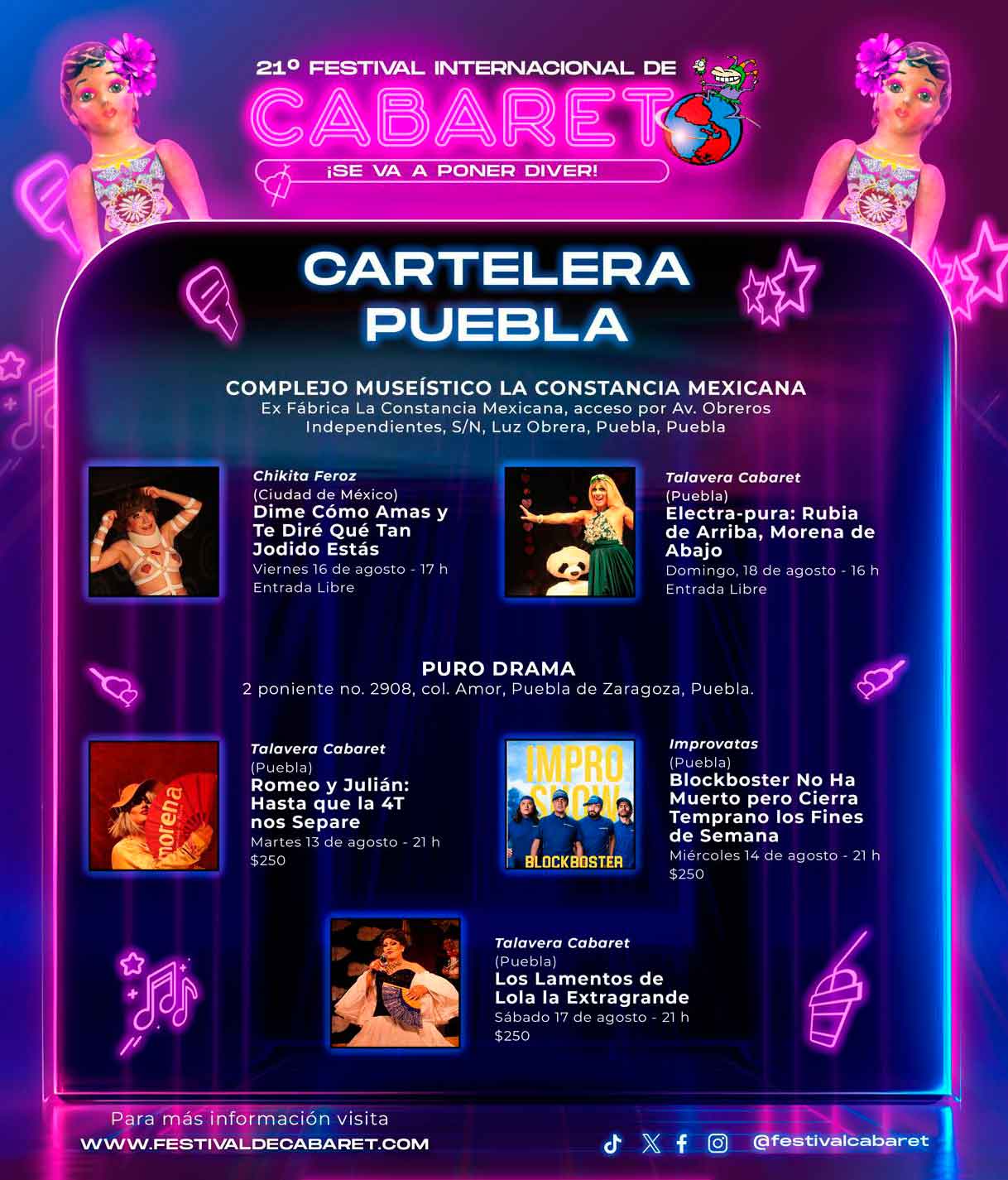 Cartelera Cabaret