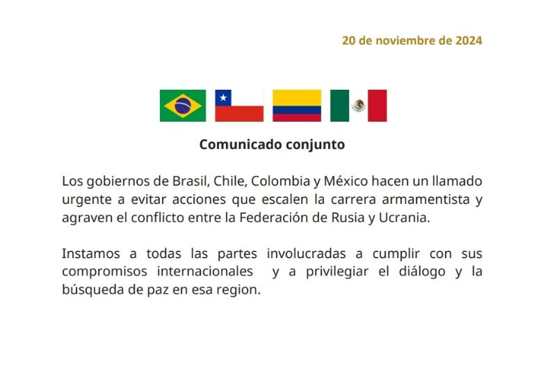 comunicado de paz