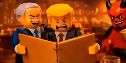 VIDEO animado estilo Lego de Irán contra Trump y Netanyahu provoca debate mundial