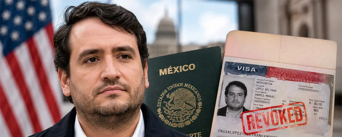 EU le retira la visa a Andy López Beltrán; acusa “politiquería” y manda carta a Trump