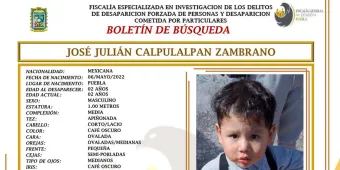 Ayúdalo a regresar a casa, José Julián Calpulalpan desapareció en Acatzingo, Puebla